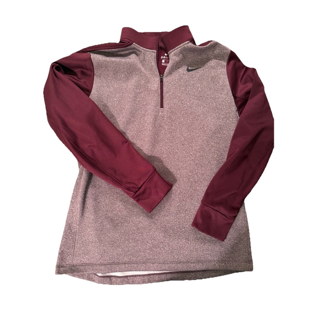 Nike Golf Drifit Maroon 1/4 zip pullover size L